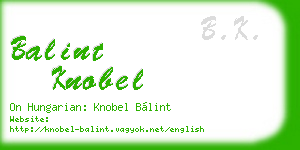 balint knobel business card